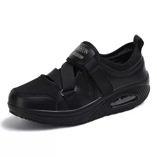 Damen Sportive Plateausneaker mit Luftkammer, Strick‑Mesh und Klettkreuzriemen Shop Nory