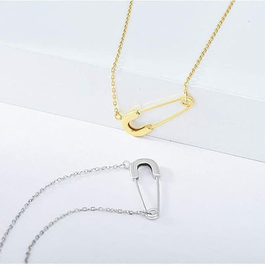 Damen Halskette mit sicherer Sicherheitsnadel und feinem Kettendesign Shop Nory