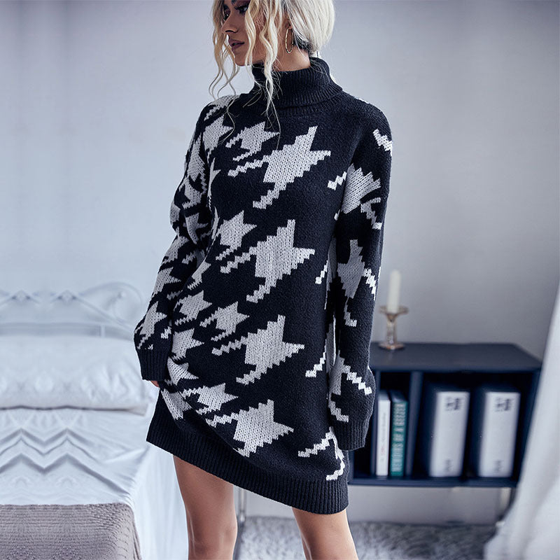 Damen Großer Strickpullover mit Sternmuster Shop Nory