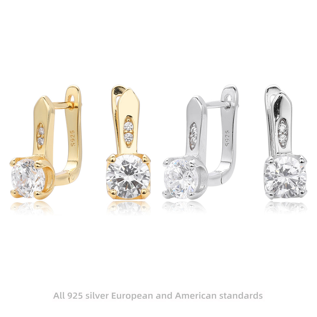 Damen Ohrhänger mit funkelnden Zirkonsteinen und hochwertigem 925 Sterlingsilber Shop Nory