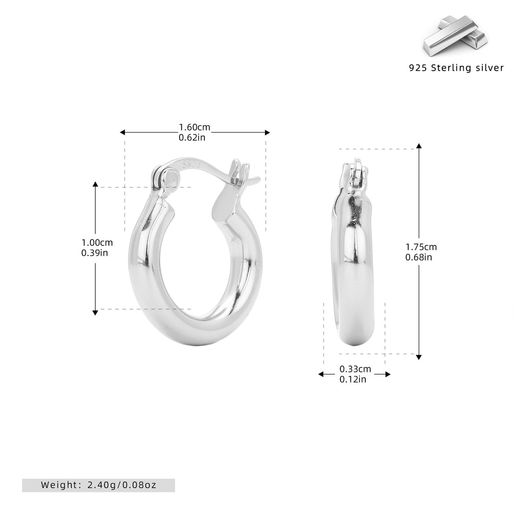 Damen Creolenohrringe mit elegantem und zeitlosem Design aus hochwertigem 925 Sterling Silber Shop Nory