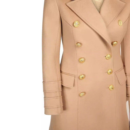 Damen Kurzmantel im Blazerkleid‑Stil mit strukturierter Taillierung und goldenen Zierknöpfen Shop Nory