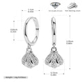 Damen Creolen mit funkelndem Zirkonanhänger im eleganten Muscheldesign Shop Nory