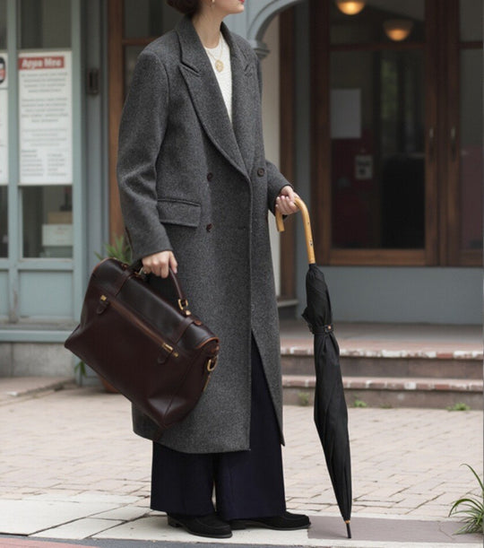Damen Elegante und moderne Wool Trenchcoat Shop Nory