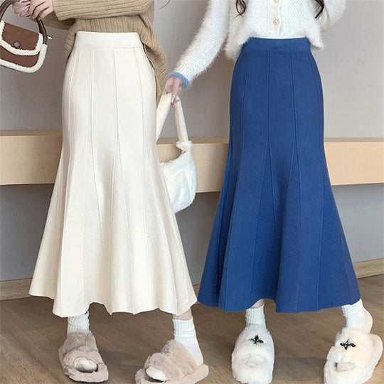 Damen Fließender Maxirock mit eleganter A-Linien Silhouette Shop Nory