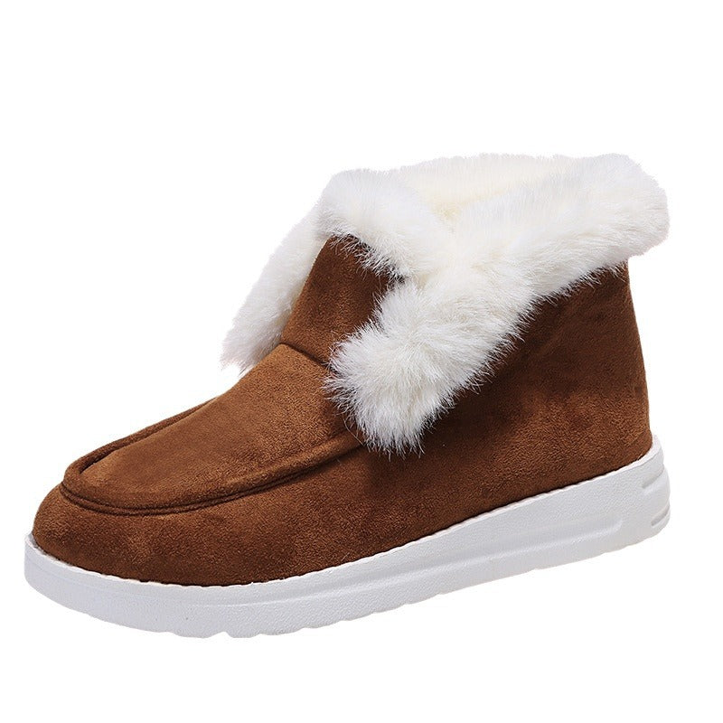 Damen Gefütterte Kurzstiefel‑Hausschuhe mit Kunstfellrand und leichter Gummisohle Shop Nory