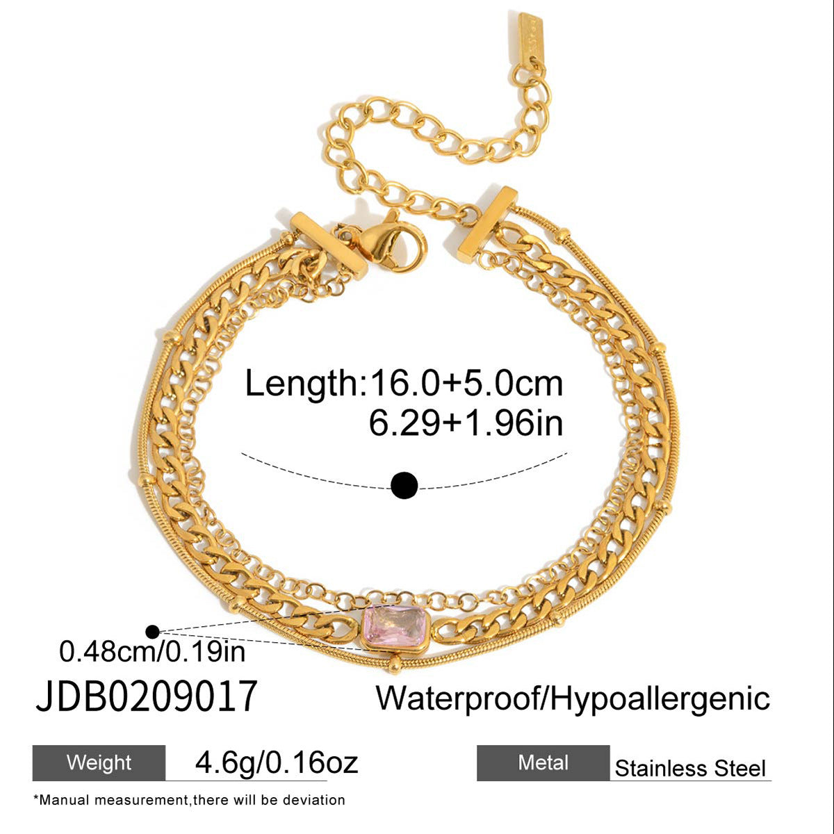 Damen Mehrsträngiges Armband mit einzigartigen Anhängern aus hypoallergenem Edelstahl Shop Nory