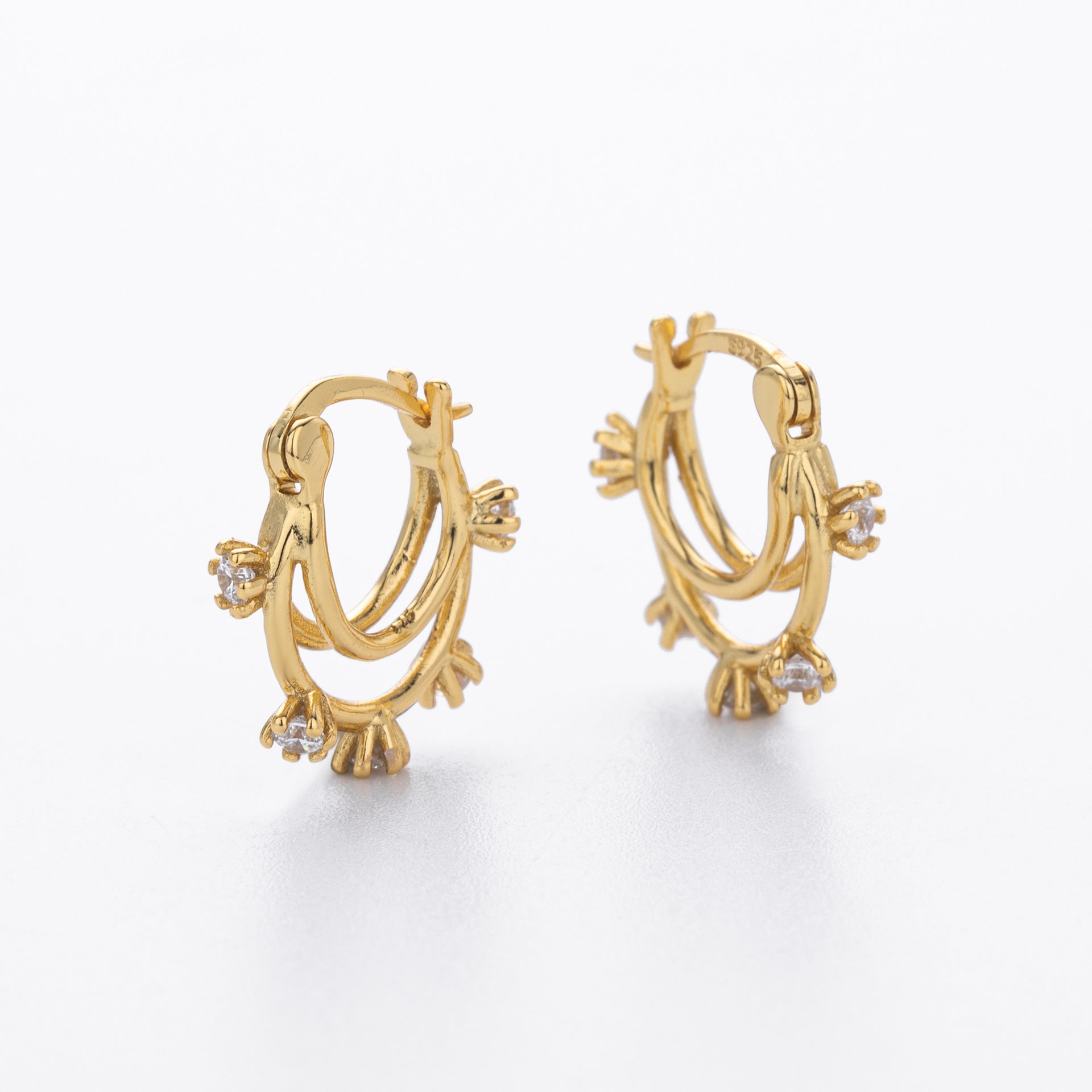 Damen Ohrhänger im kreativen Frosch-Design aus 925 Sterling Silber Shop Nory