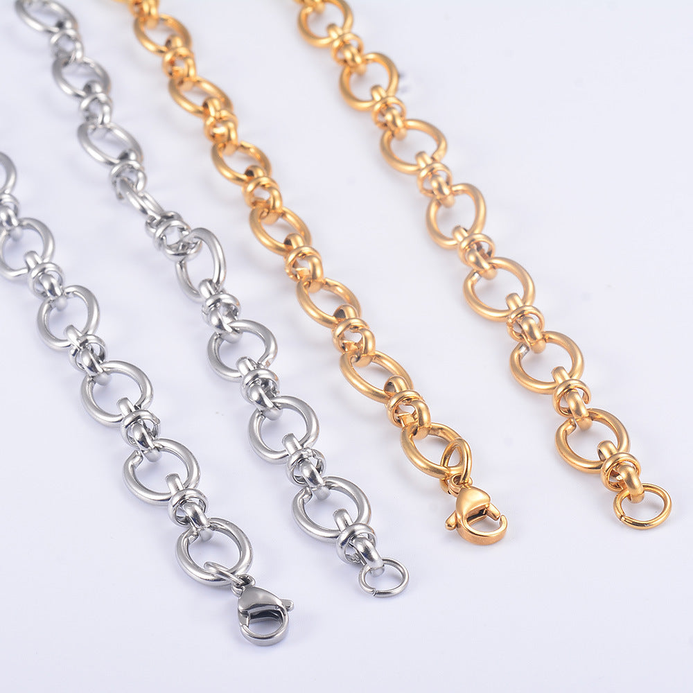 Damen elegante Kette mit ovalen Gliedern Shop Nory