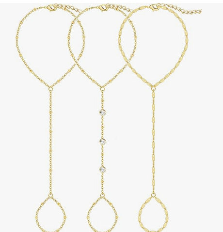 Damen Fußkettchen mit funkelnden Zirkonia-Details und zartem Design Shop Nory