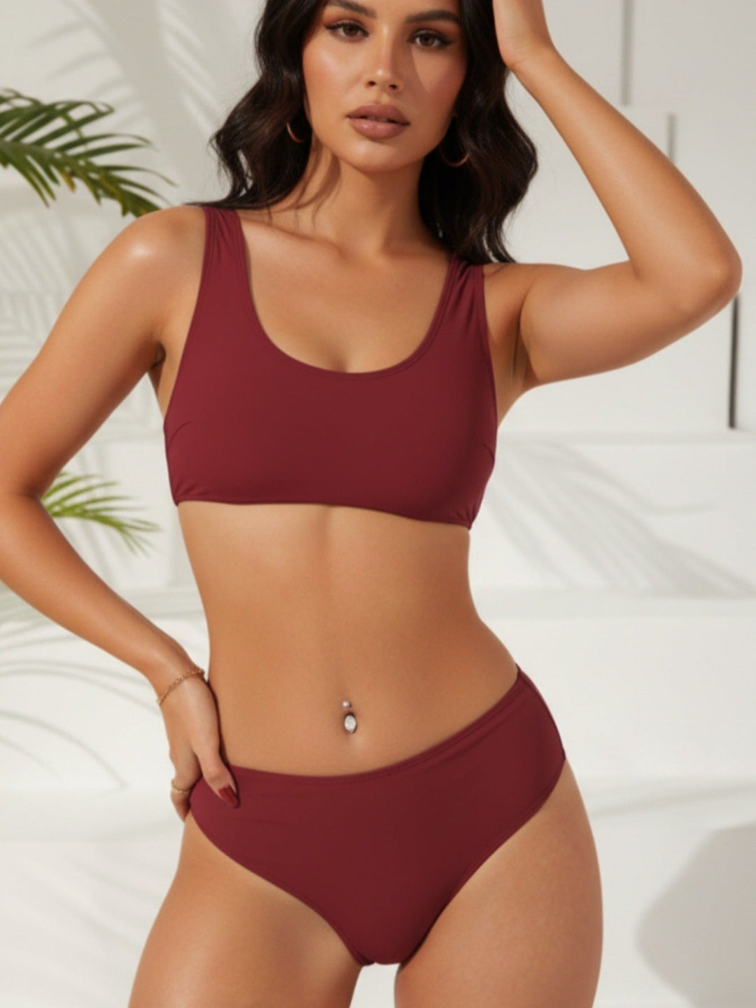 Damen Sportlicher Bikini mit körperbetontem Schnitt