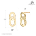 Damen Ohrstecker mit modernem Kettendesign aus hochwertigem 925 Sterling Silber Shop Nory