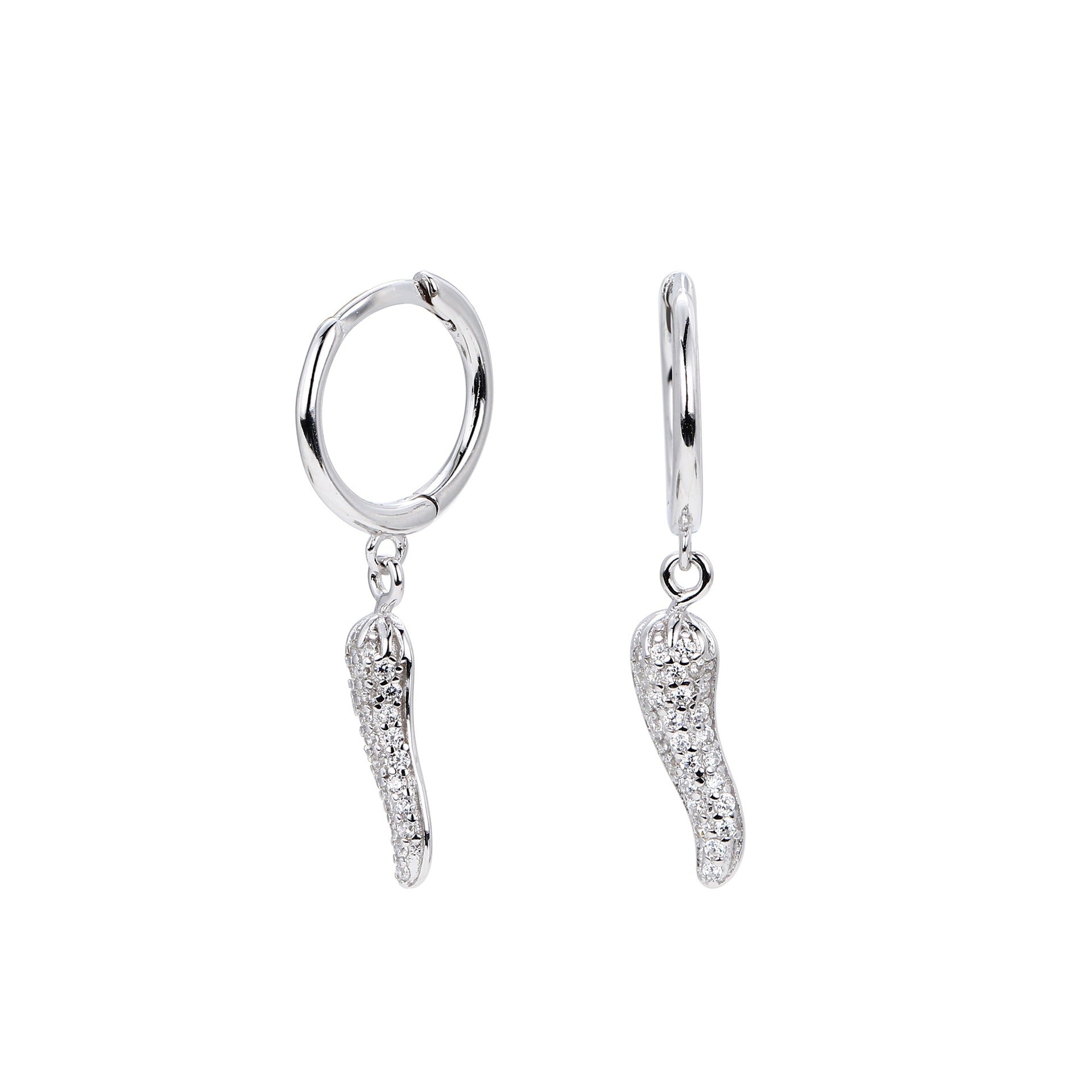 Damen Ohrringe mit funkelnden Zirkonakzenten in elegantem Tropfen-Design Shop Nory
