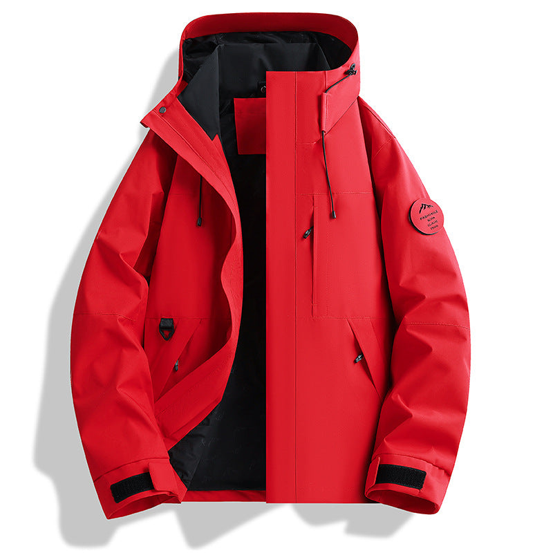 Herren Wasser- und Winddichte Softshell-Outdoorjacke mit verstellbarer Kapuze Shop Nory