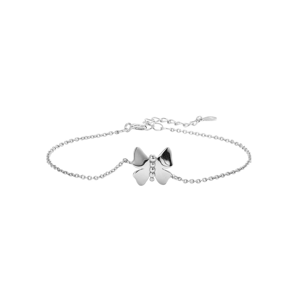 Damen Armband mit filigranem Schmetterlingsanhänger aus 925 Sterling Silber Shop Nory