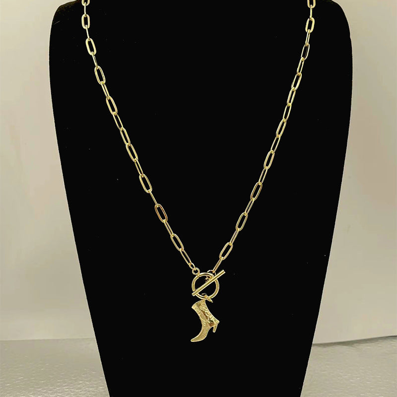 Damen Halskette mit einzigartigem Anhänger und stylischem Gliederdesign Shop Nory