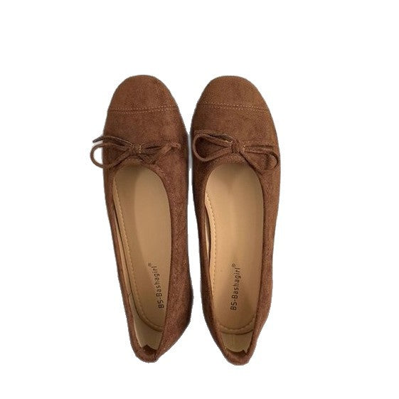 Damen Ballerina-Schuhe mit modischer Schleifenverzierung und komfortablem Fußbett