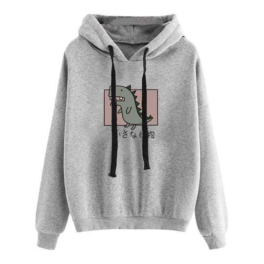 Damen nan kurz geschnittener Cropped-Kapuzenpullover mit niedlicher Frosch-Illustration und verstellbarer Kapuze Shop Nory