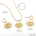 Damen Schmuckset mit goldfarbigem Sonnenanhänger und eleganter Kette Shop Nory