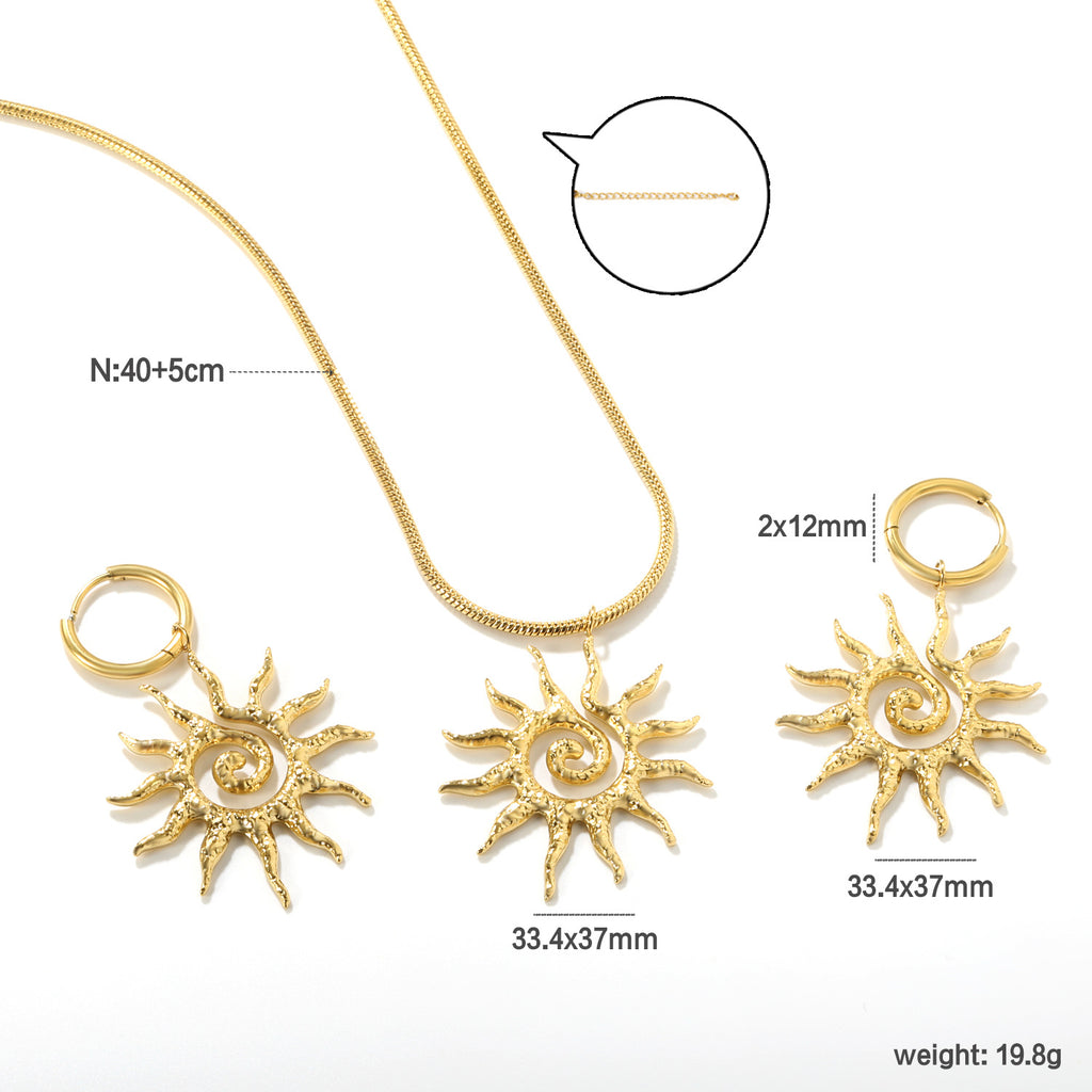 Damen Schmuckset mit vierblättrigem Kleeblatt-Anhänger und passenden Ohrsteckern Shop Nory