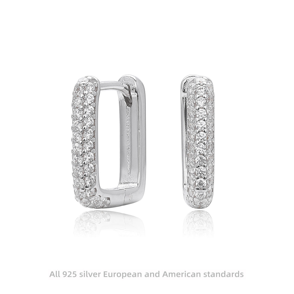 Damen Creolen aus hochwertigem 925 Sterling Silber mit funkelnden Zirkonsteinen Shop Nory