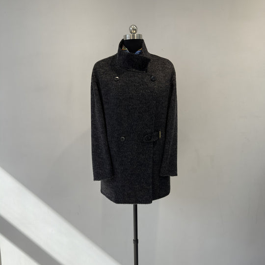 Damen Übergroße Wollmischung Peacoat Shop Nory