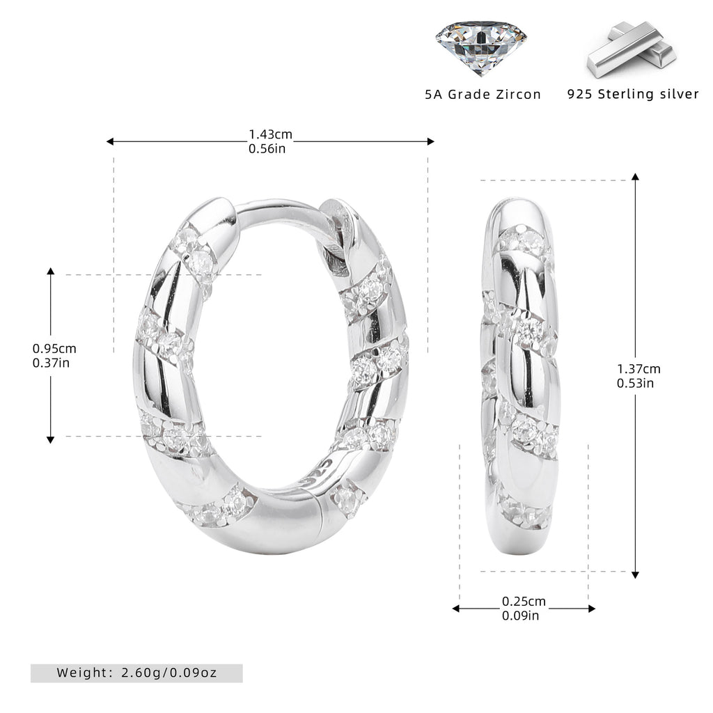 Damen Creolen mit bunten Zirkon-Akzenten und elegantem Design Shop Nory