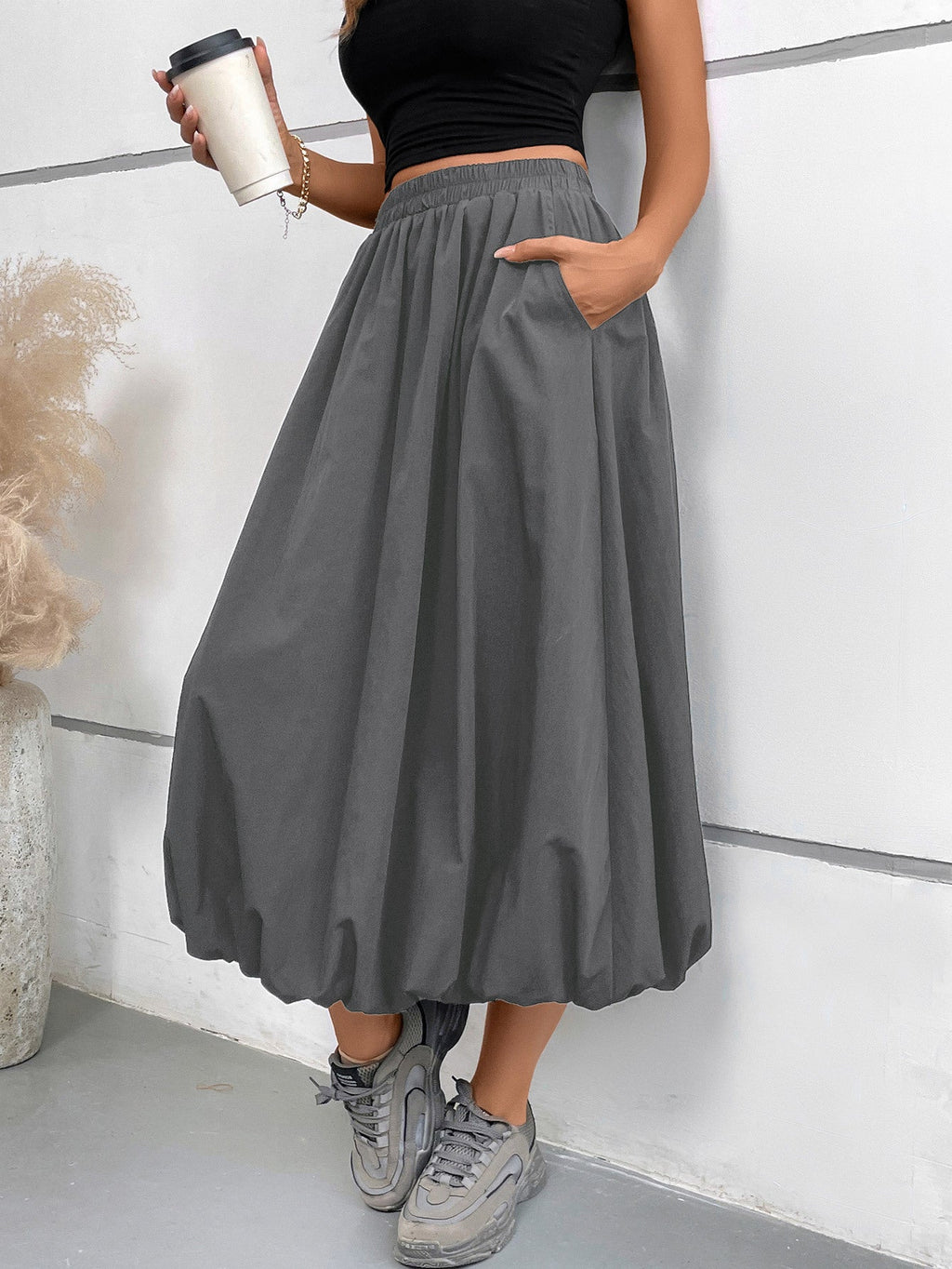 Damen luftiger Midirock