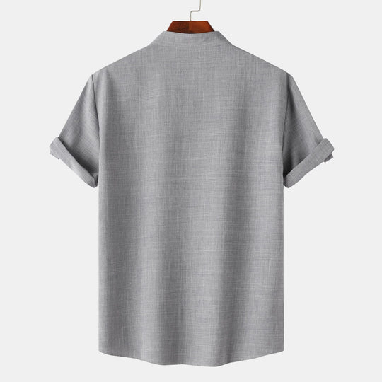 Herren Kurzarmhemd mit innovativem Henley-Ausschnitt und lässigem Look
