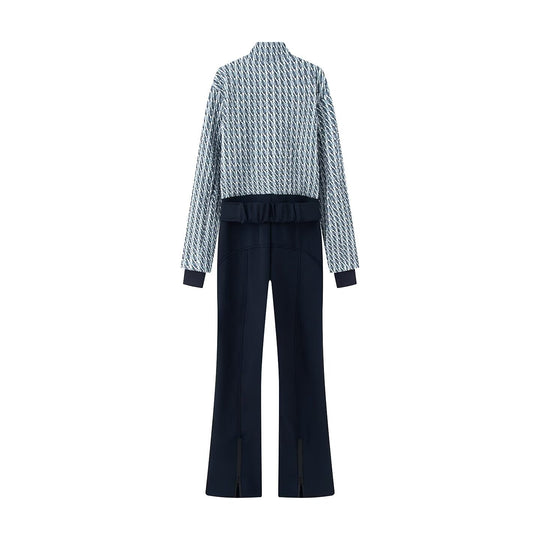 Damen Zweiteiliges Ensemble aus strukturierter Kurzjacke und hochgeschnittener Schlaghose Shop Nory