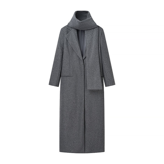 Damen Taillierter Longline-Cape-Mantel aus Wollmix mit überfallendem Cape-Detail Shop Nory
