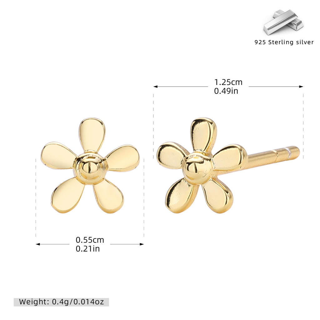 Damen Ohrstecker im floralen Design aus hochwertigem 925 Sterling Silber Shop Nory