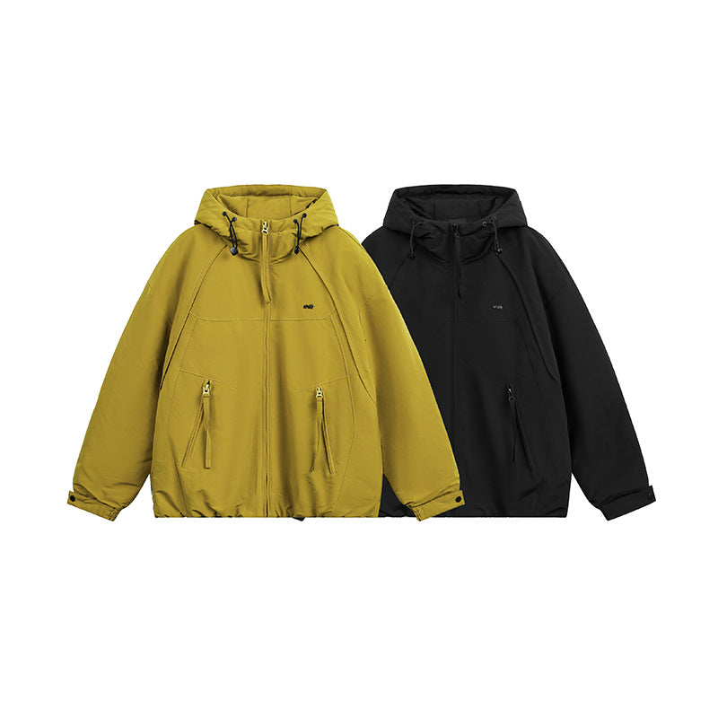 Unisex Oversized Kapuzen-Winterjacke mit wasserabweisender Wattierung und Kordelzug Shop Nory