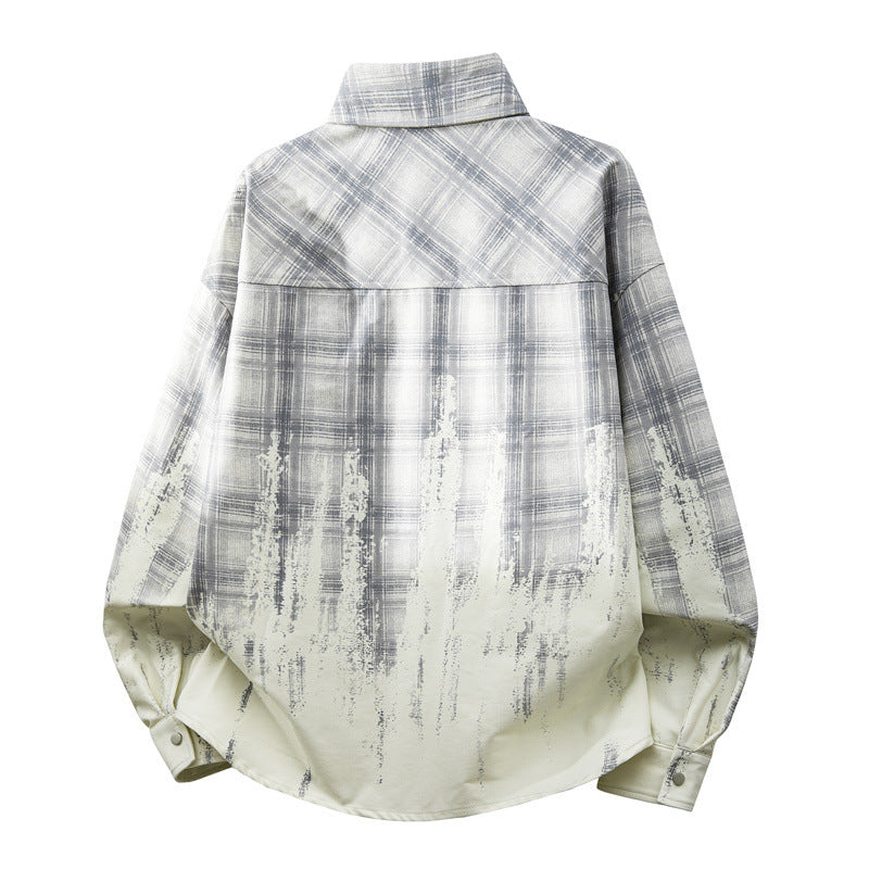 Herren Modische Karo Hemdjacke Shop Nory