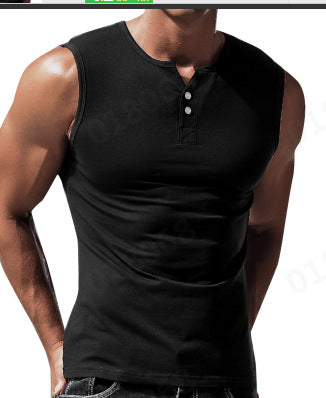 Herren Tanktop mit ausgewogenem Schnitt und praktischen Druckknöpfen