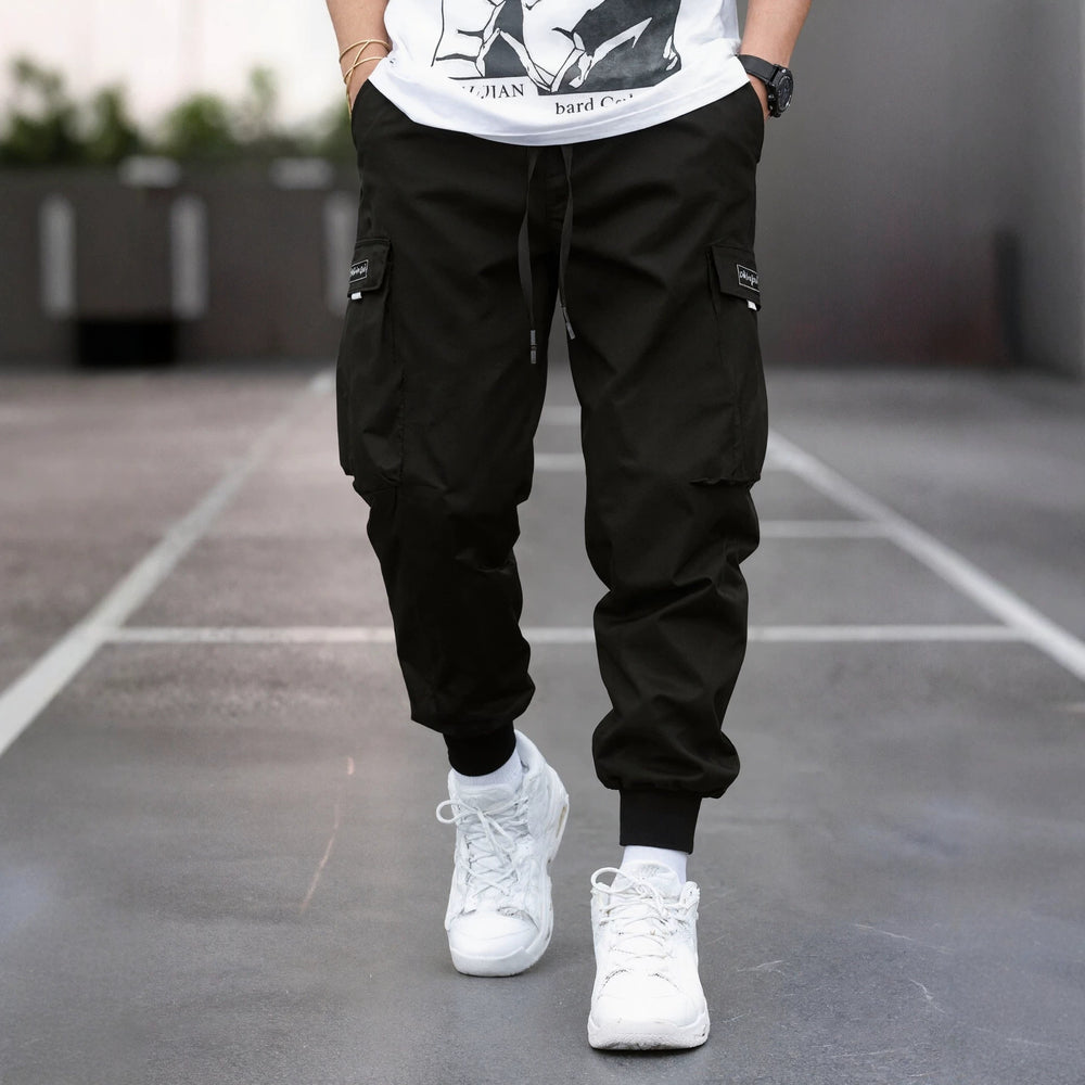 Herren Tapered Cargo-Joggerhose mit elastischem Tunnelzug, verstärkten Klappentaschen & gerippten Knöchelbündchen Shop Nory