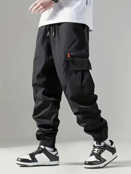 Herren Cargo-Jogginghose im Utility‑Style mit versiegelter Reißverschlusstasche & elastischen Beinbündchen Shop Nory