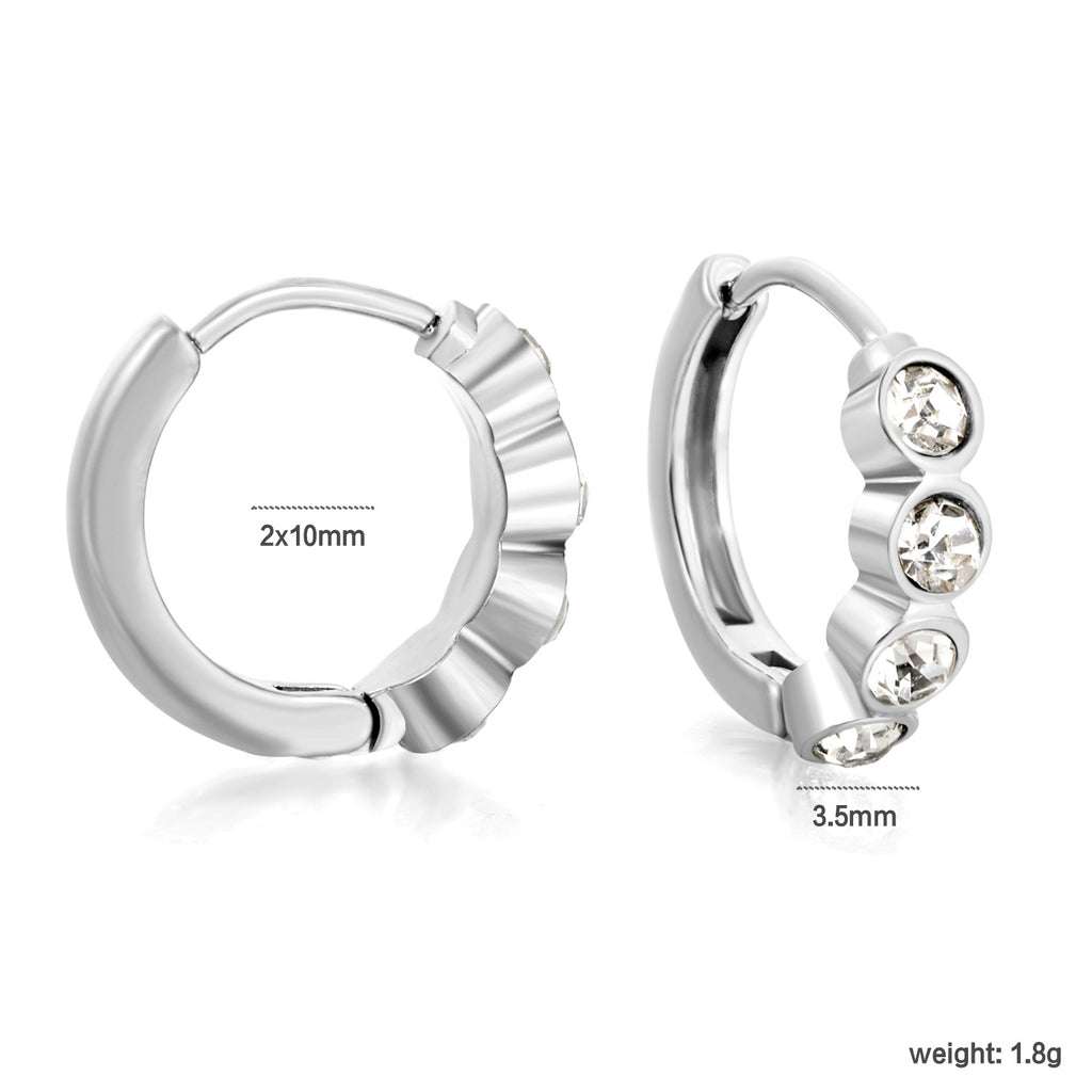 Damen Creolen mit funkelnden Zirkonia Shop Nory