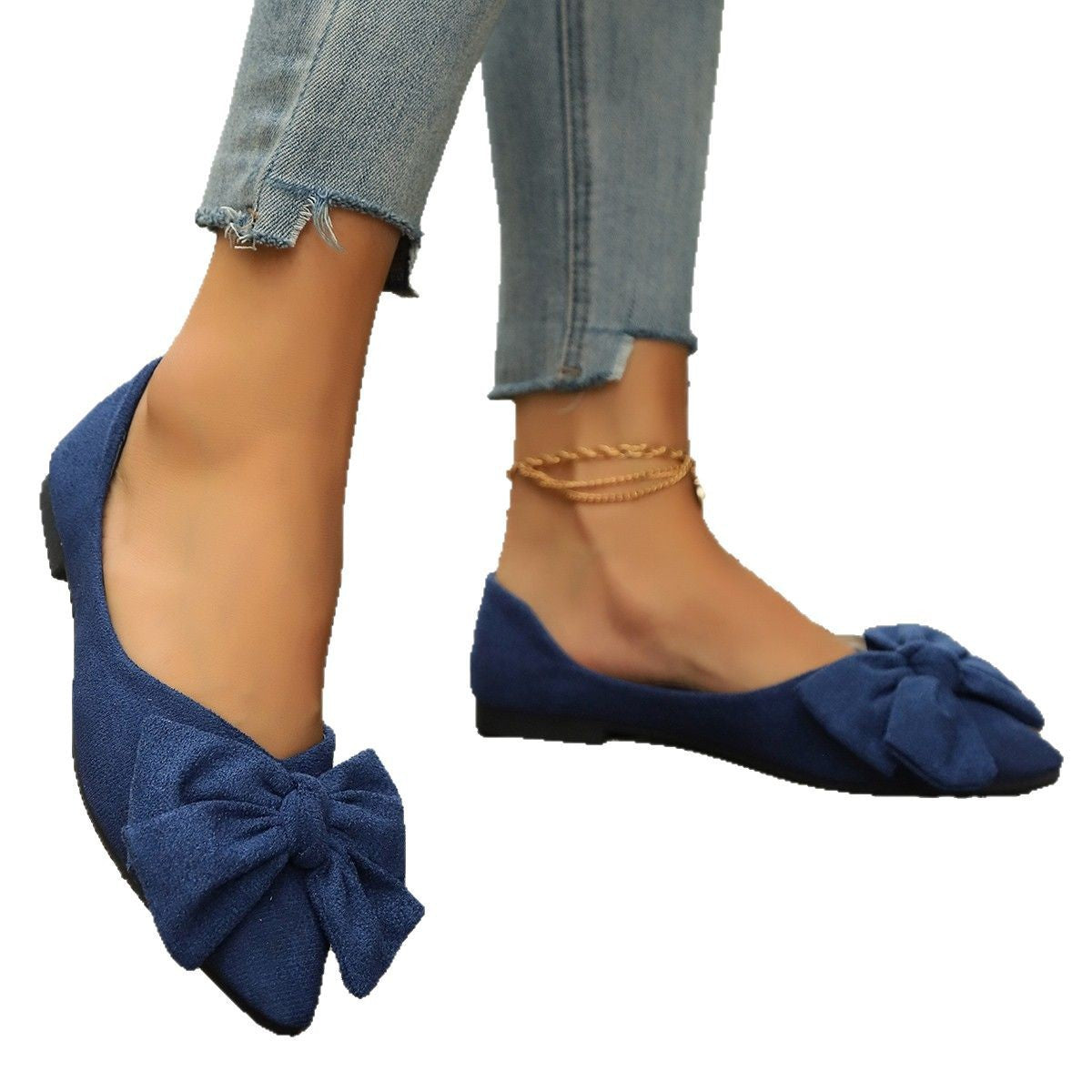 Damen Ballerinas mit modischem Schleifen-Design