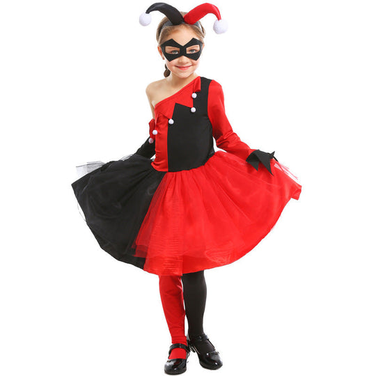 Mädchen Joker-Kostüm mit Tüllrock und maskierten Accessoires Shop Nory