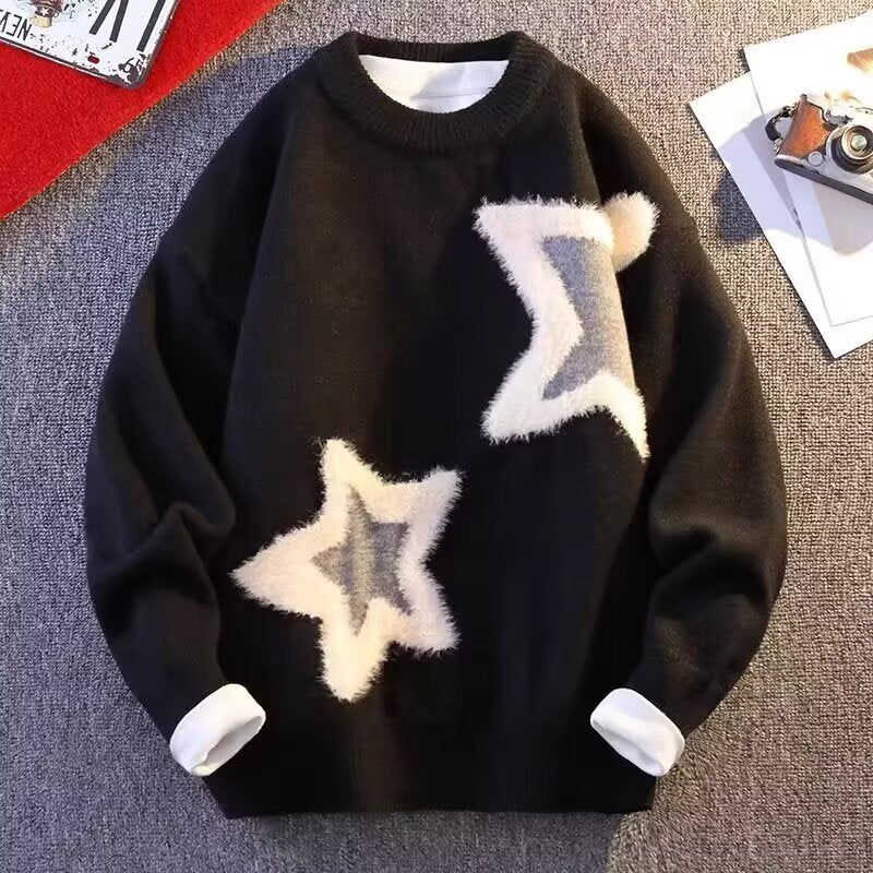 Damen Modischer Pullover mit Sternedesign Shop Nory