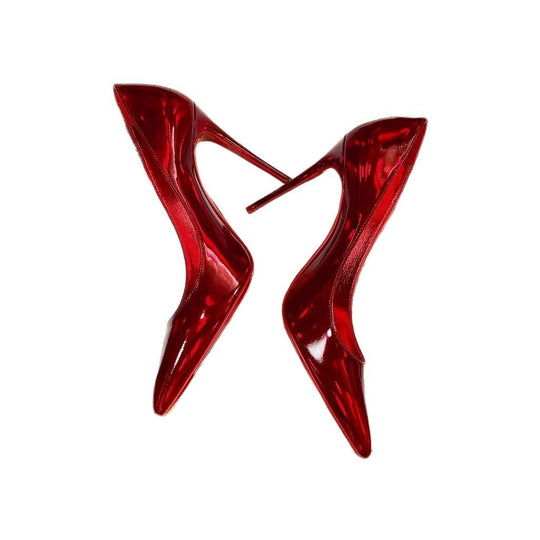 Damen spitze Lack-Pumps mit hohem Stiletto-Absatz Shop Nory
