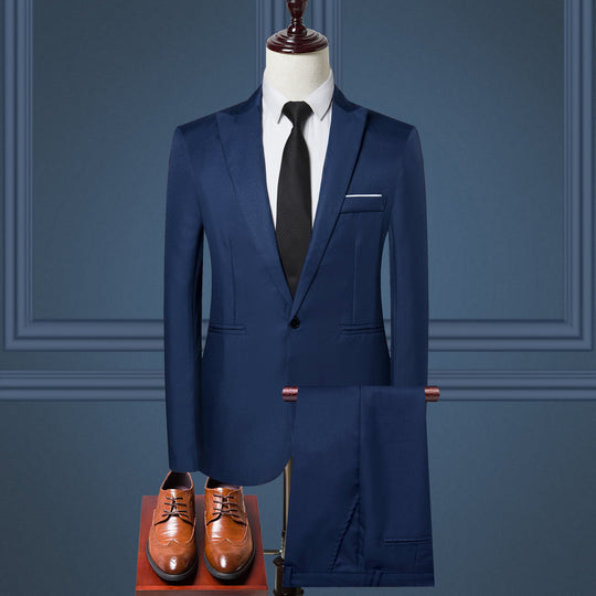 Herren schlanker Businessanzug im Zweiteiler mit Einreihigem Sakko und eleganter Anzughose Shop Nory