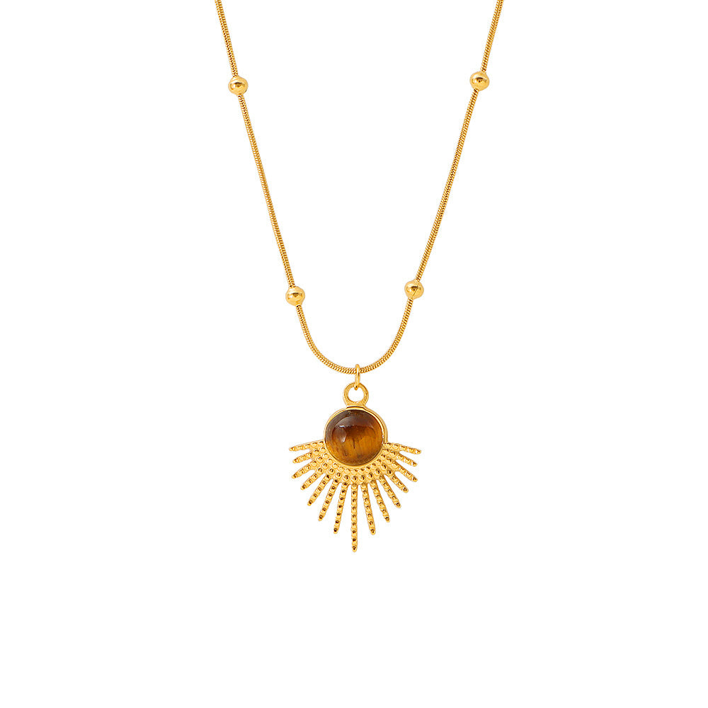 Damen elegante Halskette mit Tigerauge Shop Nory