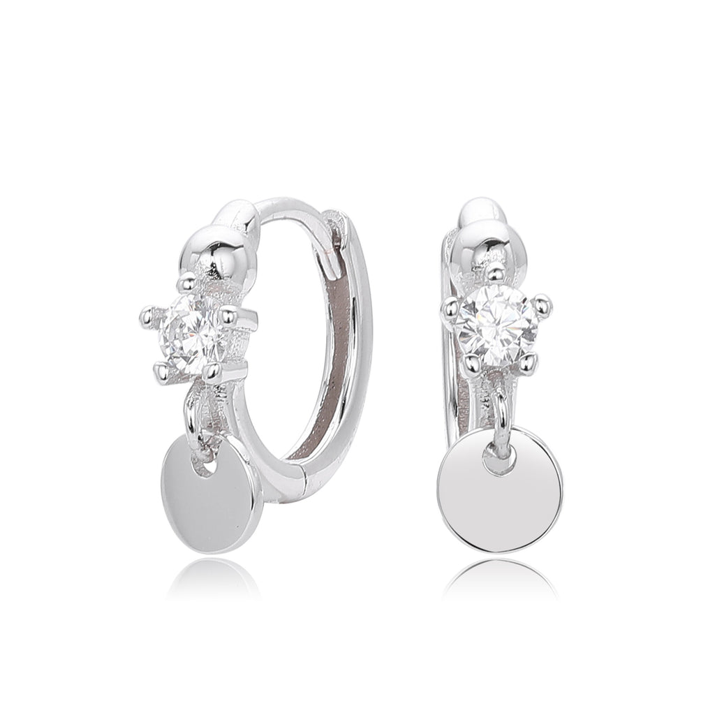 Damen Creolenohrringe mit funkelndem Zirkon und elegantem Anhängermotiv Shop Nory
