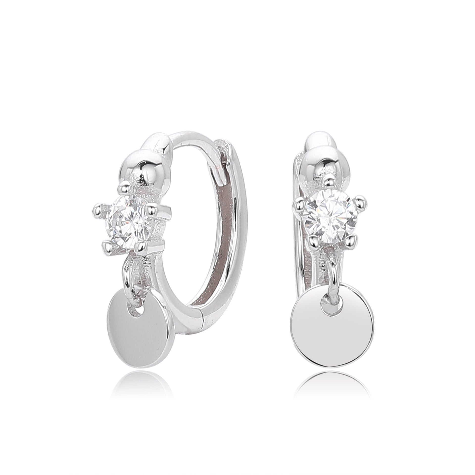 Damen Creolenohrringe mit funkelndem Zirkon und elegantem Anhängermotiv Shop Nory