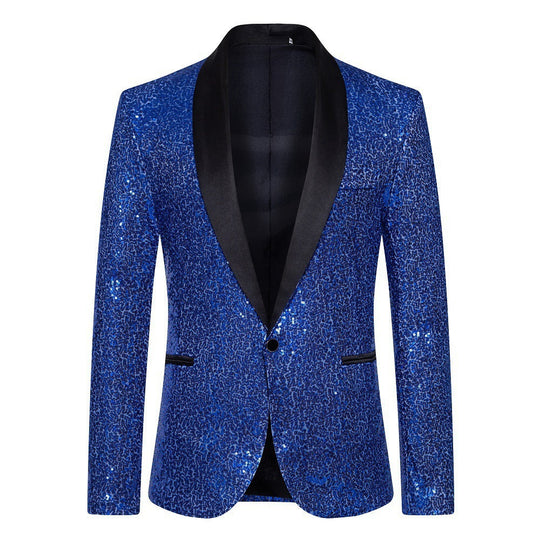 Herren Paillettenblazer mit luxuriösem Schnitt und schimmerndem Effekt