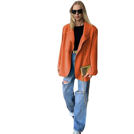 Damen Oversized Blazer mit elegantem Schnitt und doppelten Knopfdetails