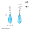 Damen Ohrhänger mit funkelnden Tropfen-Zirkonen aus hochwertigem 925 Sterling Silber Shop Nory