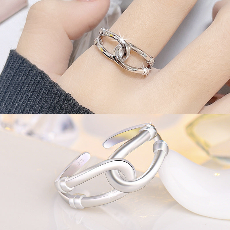 Damen Offener Armreif mit kunstvollem Knoten-Design Shop Nory